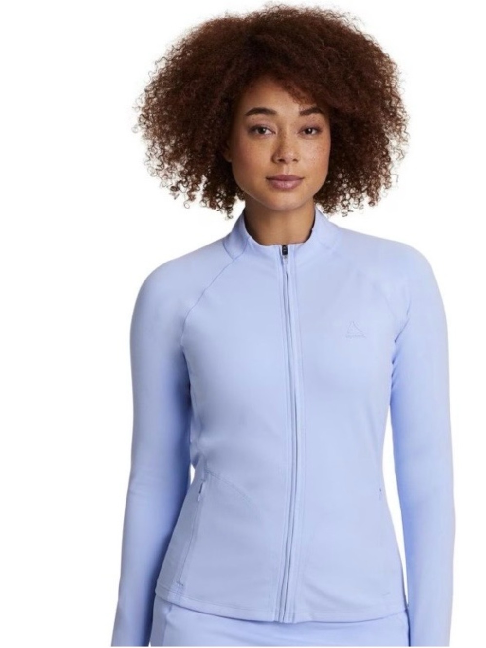 New Women's Reebok Lightweight Soft Shell Acitve Jacket sz M/L - Icy Blue
